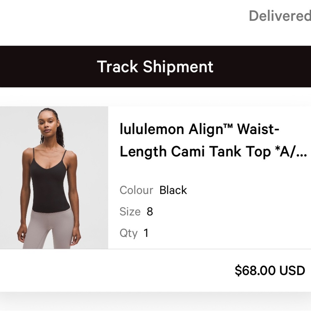 Lululemon align tank (worn once)
